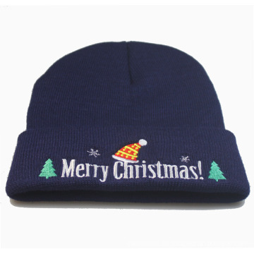 Navidad Navidad Unisex de punto de invierno cálido sombrero bordado Beanie (HW145)